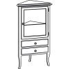 Sapho Retro 1715 skříňka rohová 60 x 120 cm buk pravá