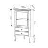 Sapho Retro 1715 skříňka rohová 60 x 120 cm buk pravá