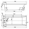 Vagnerplast Veronela 170 x 75 cm VPBA170VEA2X-04 vana vč. noh  + Nohy k vaně ZDARMA