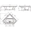 Vagnerplast Cavallo 140 x 140 cm VPBA140CAV3X-04 vana vč. noh  + Nohy k vaně ZDARMA
