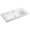 Aqualine SAVA keramické umyvadlo 90 x 46 cm nábytkové s přepadem bílá 2090