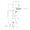Aqualine Kasiopea 1107-48 sprchový sloup chrom
