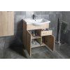 Aqualine KERAMIA  FRESH umyvadlová skříňka ,60x74x33,7cm,dub platin ( 50066 )