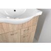 Aqualine KERAMIA  FRESH umyvadlová skříňka ,60x74x33,7cm,dub platin ( 50066 )