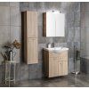 Aqualine KERAMIA  FRESH umyvadlová skříňka ,60x74x33,7cm,dub platin ( 50066 )