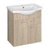 Aqualine KERAMIA  FRESH umyvadlová skříňka ,60x74x33,7cm,dub platin ( 50066 )