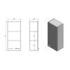 Aqualine ZOJA/KERAMIA FRESH 35 x 76 x 23 cm 50336 horní skříňka dub platin