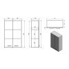 Aqualine ZOJA/KERAMIA FRESH 50 x 76 x 23 cm 51304 skříňka horní dub platin