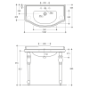 Sapho Retro 105001 umyvadlo 100 x 54,5 cm