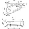 Vagnerplast Selena 160 x 105 cm VPBA163SEL3PX-04 vana vč. noh pravá  + Nohy k vaně ZDARMA