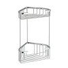 Sapho Smart 2482 dvoupatrová police 20 x 32,5 x 15 cm chrom