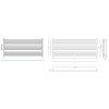 26424 koupelnovy radiator stick level bila barva