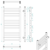 Sapho METRO koupelnový radiátor 450 x 890 mm chrom 0411-03