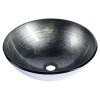 Sapho Damar 2501-20 umyvadlo 42 x 14 cm tmavě šedá / stříbrná