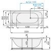Santech SOFA 182 x 85 cm SASOF182L vana akrylátová levá