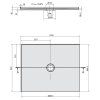 Polysan MIRAI 100 x 80 cm sprchová vanička obdélníková z litého mramoru 73169 levá