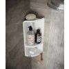 Aqualine Caesar 7080 rohová polička do sprchy 22,6 x 47,3 x 16 cm bílá ABS plast
