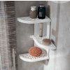 Aqualine Oscar 8579 rohová polička do sprchy 23 x 37,5 x 23 cm plastová bílá
