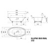 Kaldewei Ellipso Duo Oval 190 x 100 cm 286200010001 vana smaltovaná model 232