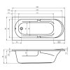 Riho Future 180 x 80 cm vana akrylátová obdélníková bílá B074001005
