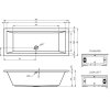Riho Lusso 190 x 80 cm vana akrylátová obdélníková bílá B015001005