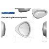 Vagnerplast otočné umyvadlo 55 x 56 cm VPWB5556OTU9N-01 pro bytové jádro