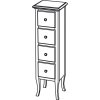 Sapho Retro 1673 skříňka 35 x 119 cm buk