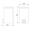 Aqualine Simple Line 27120 odpadkový koš 20 l