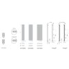 Isan Collom Double 1800 x 298 mm koupelnový radiátor bílý