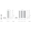 Isan Collom Mirror 1800 x 602 mm koupelnový radiátor bílý