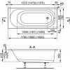 Vagnerplast Kasandra 160 x 70 cm VPBA167KAS2X-04 vana vč. noh  + Nohy k vaně ZDARMA