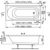 Vagnerplast Kasandra 170 x 70 cm VPBA177KAS2X-04 vana vč. noh  + Nohy k vaně ZDARMA