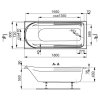 Vagnerplast Héra 180 x 80 cm VPBA180HER2X-04 vana vč. noh  + Nohy k vaně ZDARMA