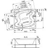 Vagnerplast Helios 194 x 170 cm VPBA197HEL2X-04 vana vč. noh  + Nohy k vaně ZDARMA