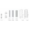 Isan Collom 1800 x 450 mm koupelnový radiátor bílý