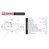 Santech GEMINI 170 x 75 cm SAGEM170P vana akrylátová pravá