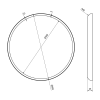 Sapho Float O 60 cm zrcadlo s LED osvětlením 22559 bílá