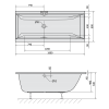 Polysan CLEO 180 x 80 x 48 cm 95611 vana