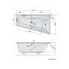 Polysan CHIQUITA R asymetrická vana 170x100x45cm, bílá (02619) 92619