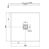 Polysan FLEXIA 80 x 80 x 3 cm 72941 sprchová vanička s možností úpravy rozměru