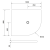 Polysan FLEXIA 100 x 90 x 2,5 cm 91321 sprchová vanička s možností úpravy rozměru levá