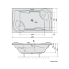 Polysan DUO 200 x 120 x 45 cm 16211 obdélníková vana s konstrukcí