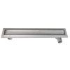 Aqualine Pavino 2710-90 sprchový kanálek s roštem pro dlažbu 860 x 140 x 92 mm nerez
