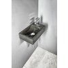 Sapho BLOK 40 x 10 x 22 cm 2401-28 umývátko otvor vpravo antracit