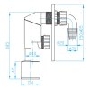 Plast Brno sifon pračkový DN50/40 EPPP450 do zdi plast bílý
