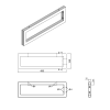 Sapho podpěrná konzole lakovaná ocel 490 x 150 x 20 mm černá mat 1 ks 30360