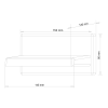 Sapho 5108 výtoková hubice otevřená kaskáda šířka 145 mm chrom
