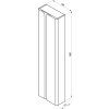 Ravak SB 400 Balance 40 x 160 cm X000001374 skříňka vysoká bílá/grafit
