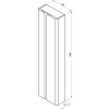 Ravak SB 400 Balance 40 x 160 cm X000001373 skříňka vysoká bílá/bílá