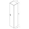 Ravak SB 350 Comfort 35 x 160 cm X000001383 skříňka vysoká bílá/bílá
